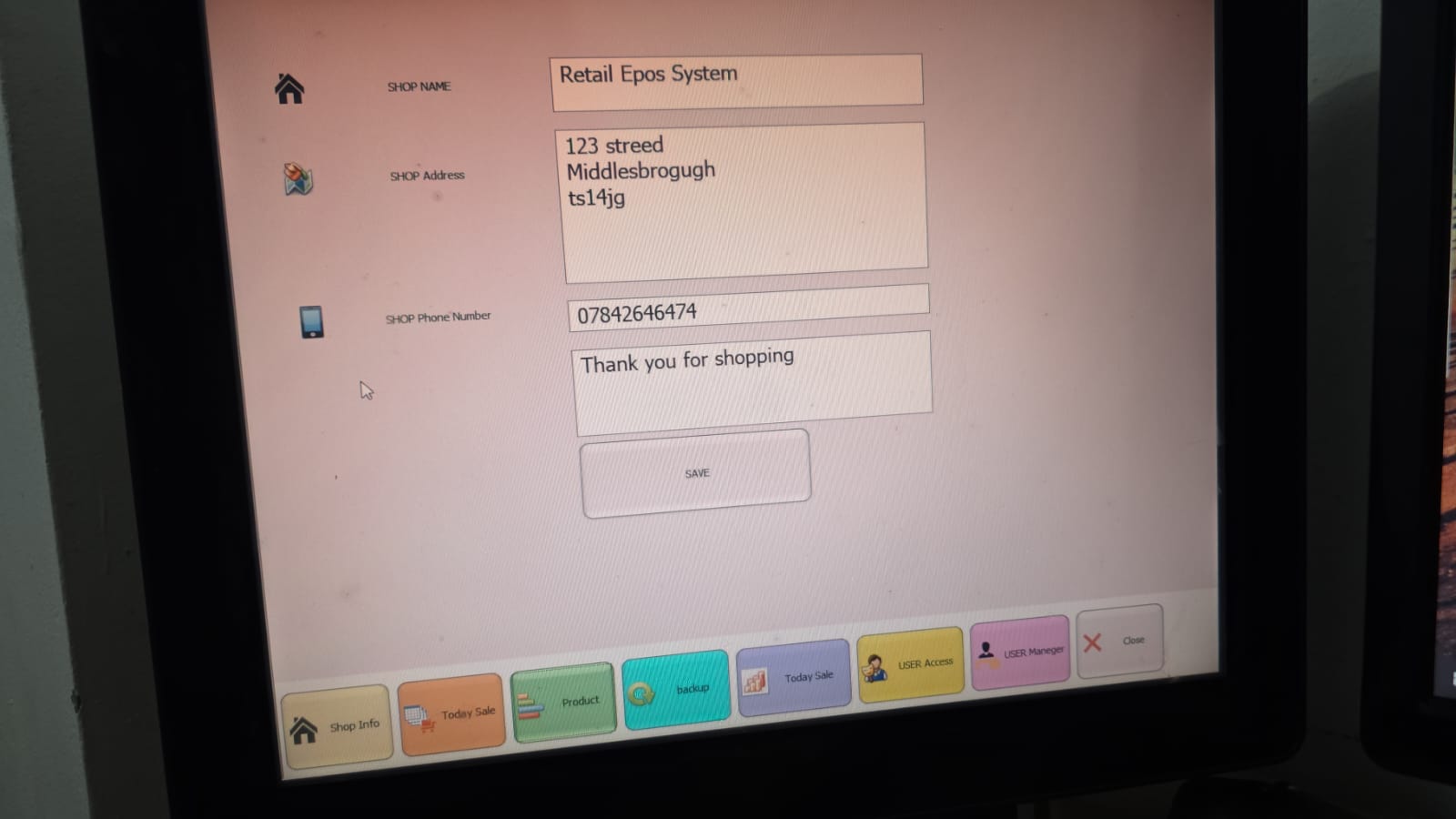 Epos system for retail shops and Conner shop