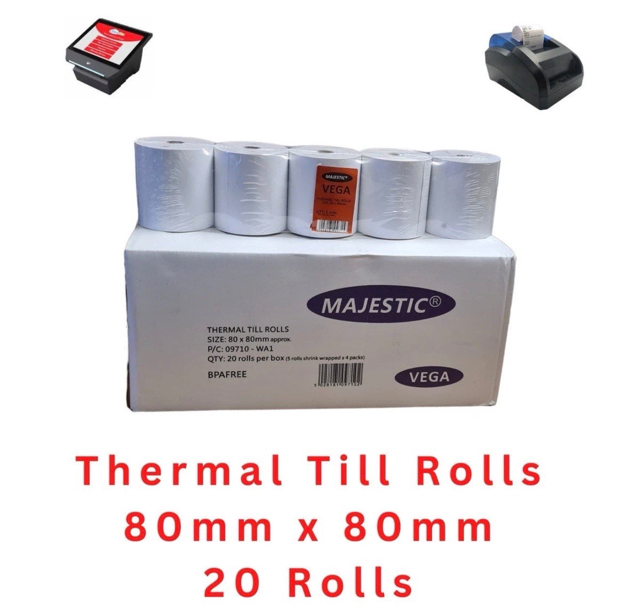 Thermal till rolls 80mm x 80mm